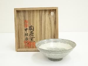 陶房窯　申相浩造　高麗三島手茶碗（共箱）